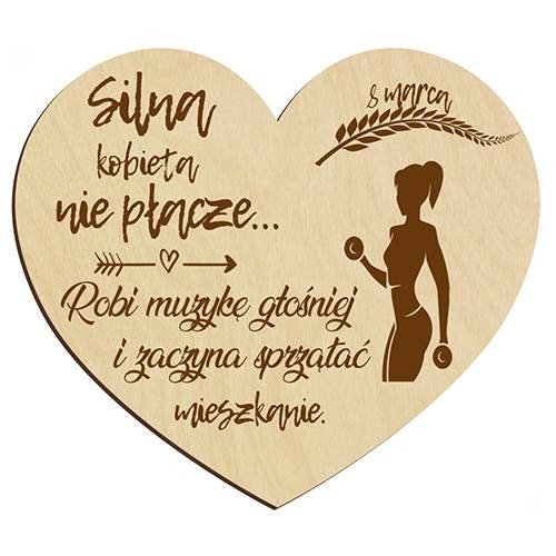 Drewniany magnes na lodówkę na dzień kobiet